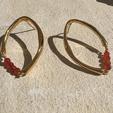 Thiva Earrings - Jasper - Gaudy & Prim