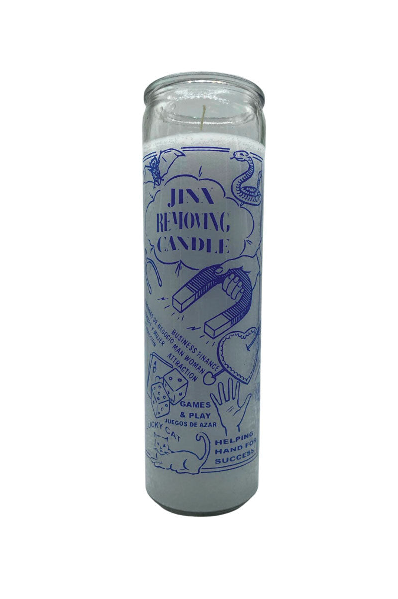 7 Day Candle Jinx Removal - White - Gaudy & Prim