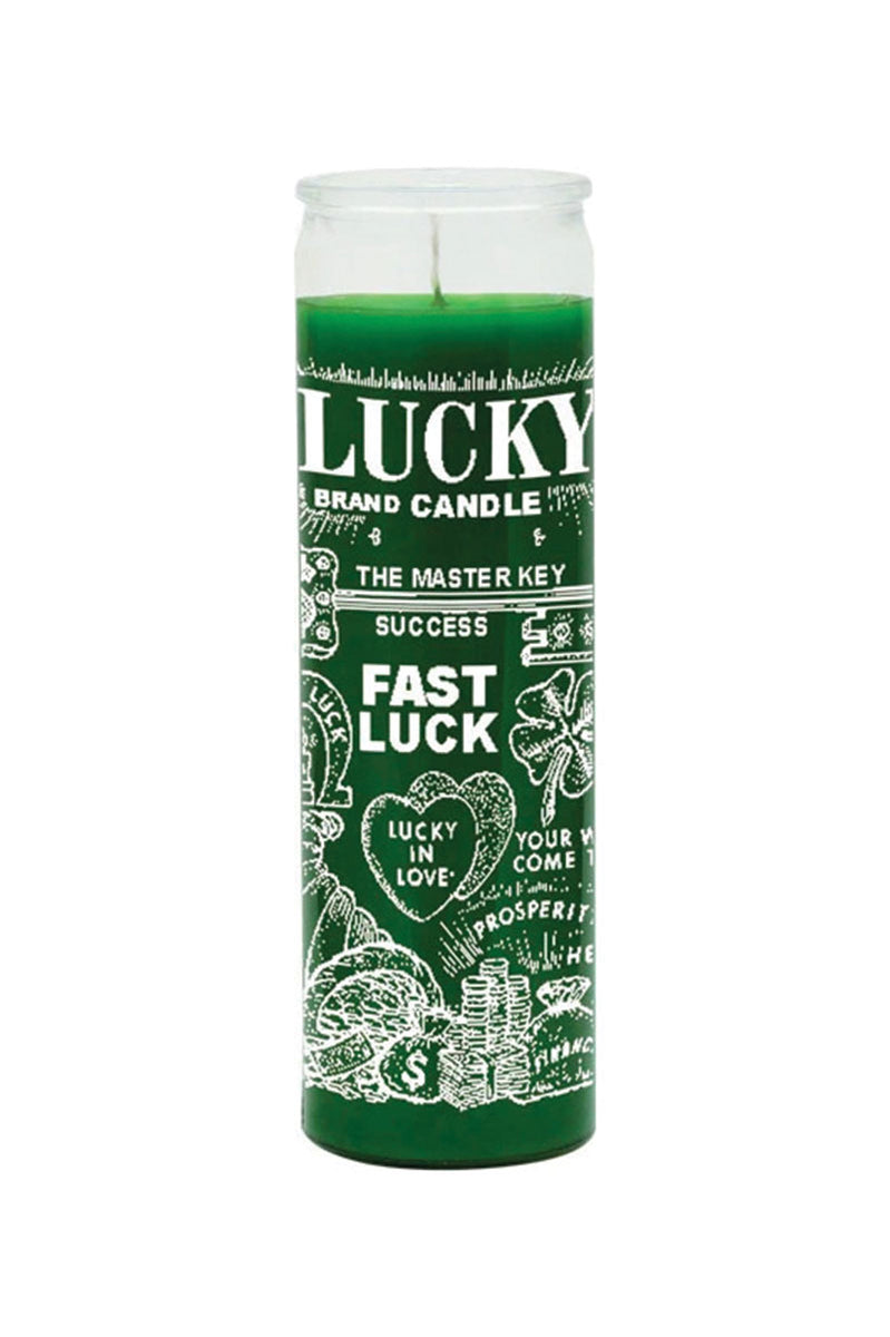 7 Day Fast Luck Candle Green Gaudy & Prim