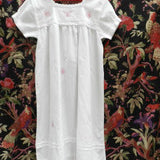 Butterfly Girls White Short Sleeve Cotton Nightie - Gaudy & Prim