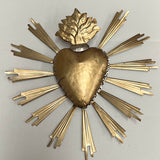Tin Gold Heart with Ray