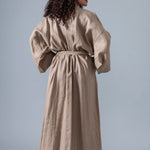Linen Kimono Bathrobe - Ecru - Gaudy & Prim