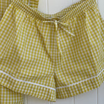 Yellow Check - Shortie Pyjama Set - Gaudy & Prim