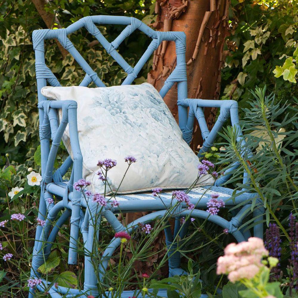 Garden Chair In Greek Blue And Old White Chalk Paint®