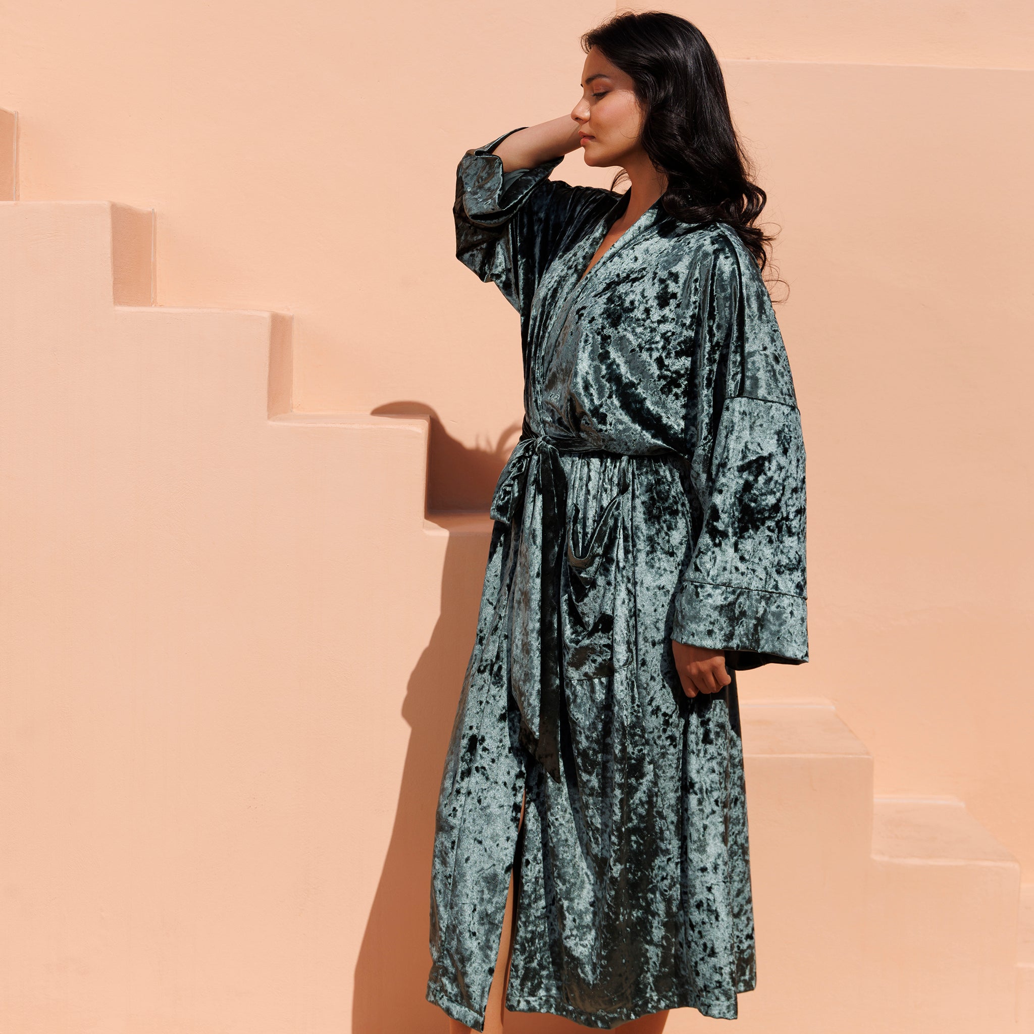 Velvet Robe - Jade
