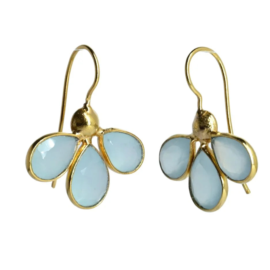 Euro Gold Earrings Petals