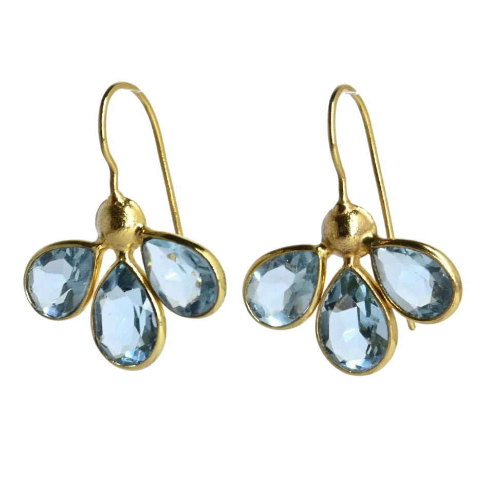 Euro Gold Earrings Petals