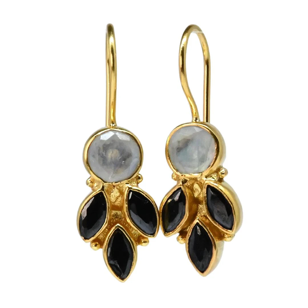 Euro Gold Earrings Classic Gem Drops