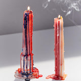 Multi-Colour Drip Candle - Gaudy & Prim