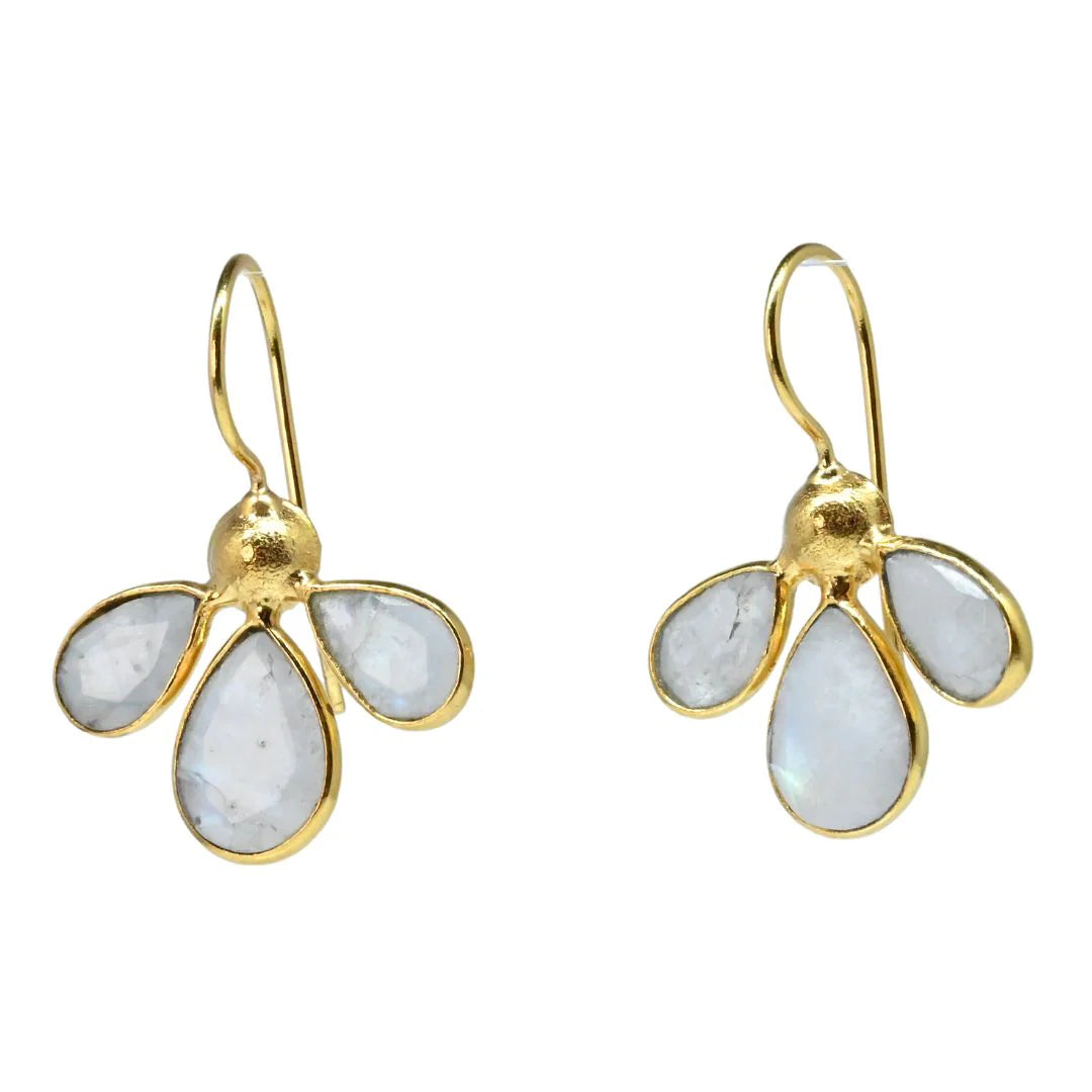 Euro Gold Earrings Petals