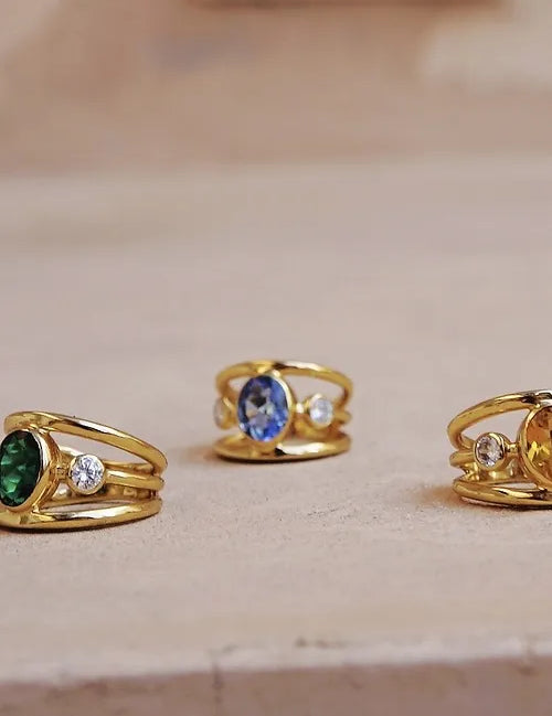 Gigi Ring - Emerald - Gaudy & Prim