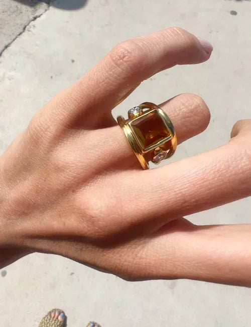 Marta Ring - Citrine - Gaudy & Prim