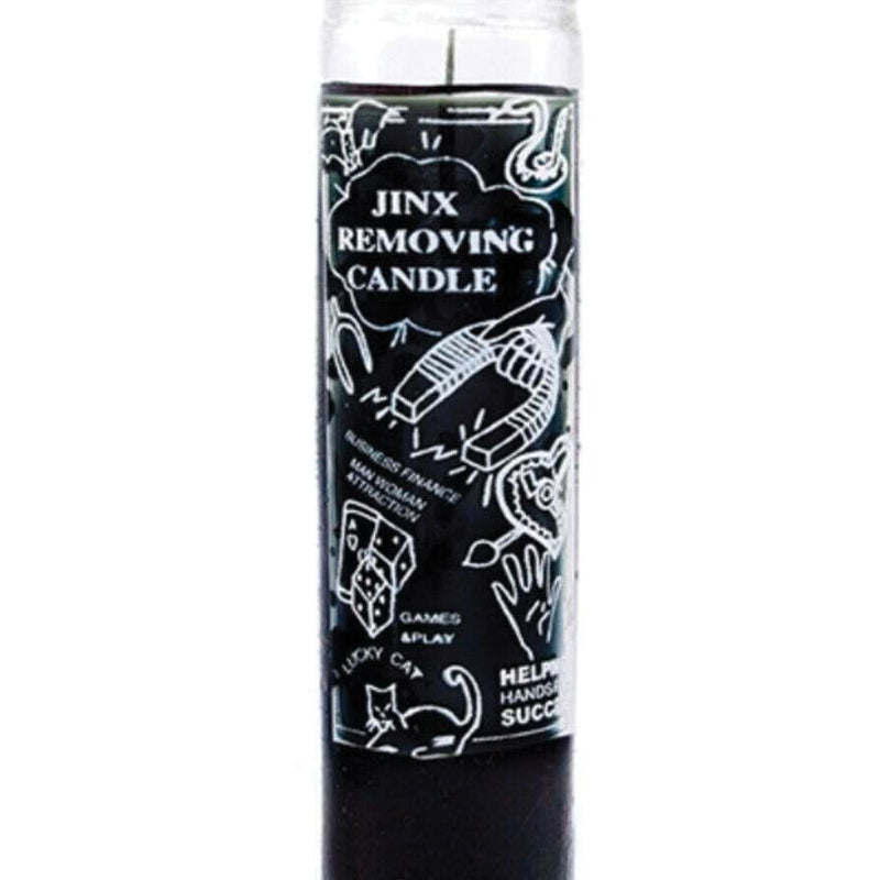 7 Day Candle Jinx Removal - Black - Gaudy & Prim