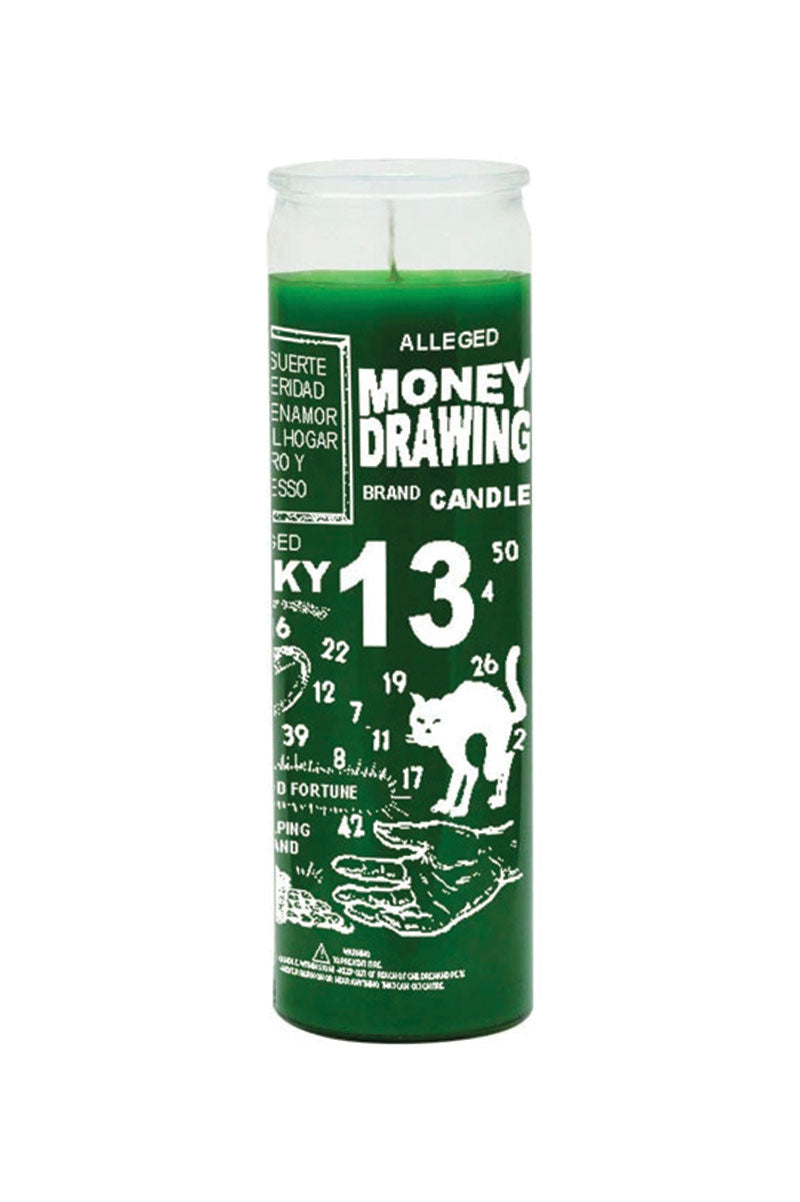 7 Day Candle Money Drawing - Green - Gaudy & Prim