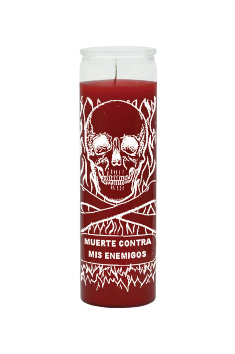 7 Day Protection From Enemies Candle - Red - Gaudy & Prim