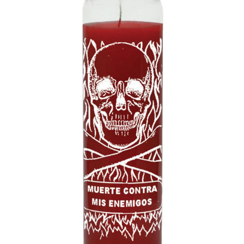 7 Day Protection From Enemies Candle - Red - Gaudy & Prim