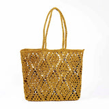 Anouk Gold Crochet Basket