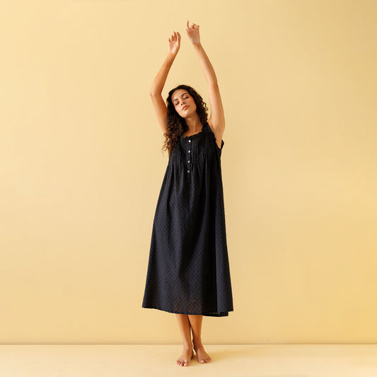 Jasmine Organic Cotton Nightie - Ebony