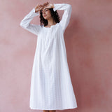 Magnolia Embroidered Organic Cotton Nightie