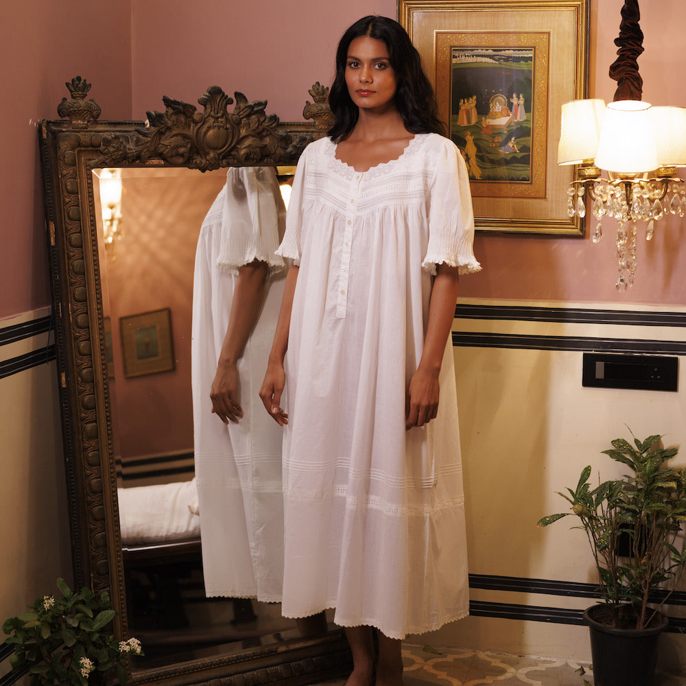 Hyacinth Organic Cotton Nightie - Gaudy & Prim