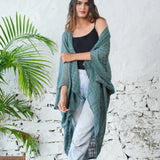 Radha Rani Hemp Cotton Kimono - Sea Green