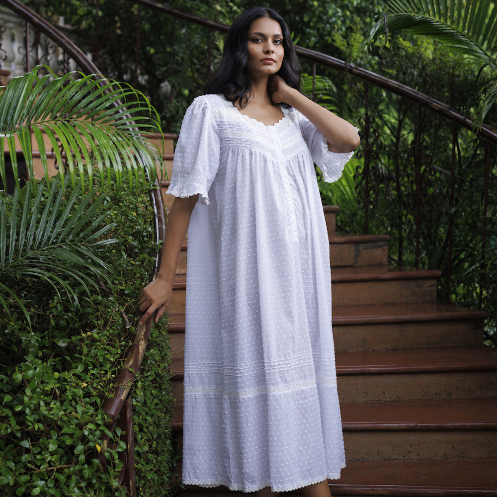 Peony Organic Cotton Nightie - Gaudy & Prim