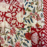 Gaudy & Prim Cotton Red Patchwork Quilt