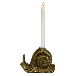 Snail Candle Holder - Antique Gold - Gaudy & Prim