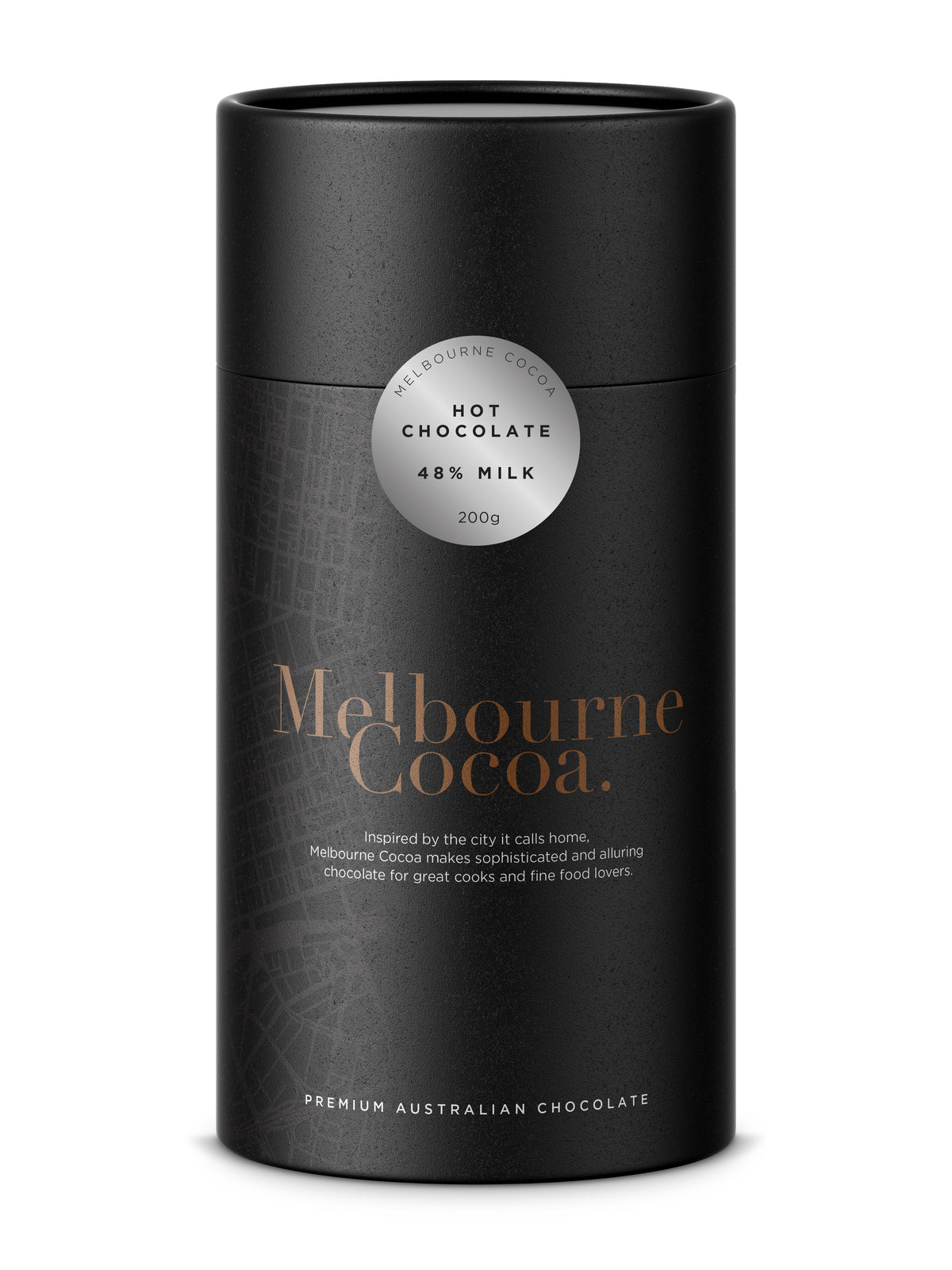 Melbourne Cocoa 48% Milk Hot Chocolate (200g) - Gaudy & Prim