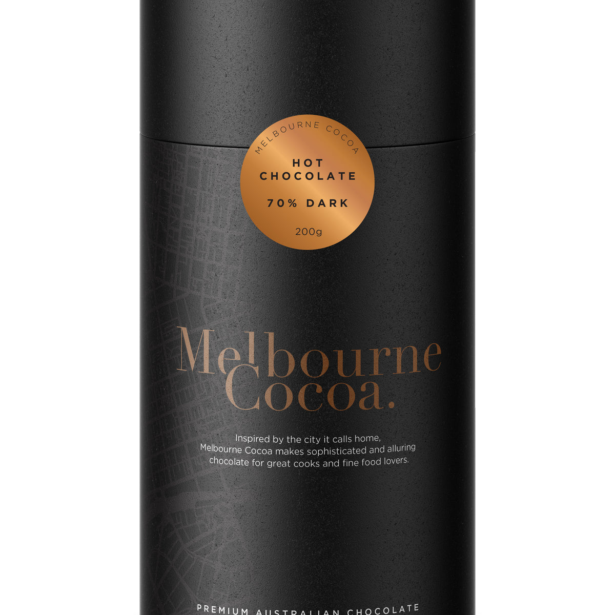 Melbourne Cocoa 70% Dark Hot Chocolate (200g) - Gaudy & Prim