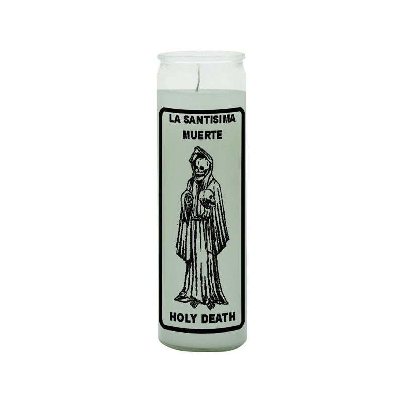 7 Day Candle Holy Death - White - Gaudy & Prim