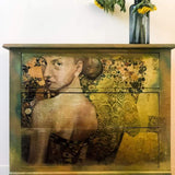 Beautiful Woman in Gold Decoupage papers - Gaudy & Prim