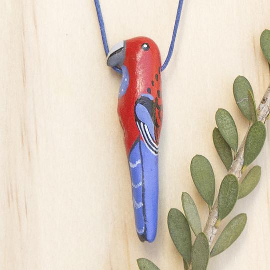 Crimson Rosella Whistle Necklace - Gaudy & Prim