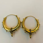 Brass hoop earrings - Gaudy & Prim