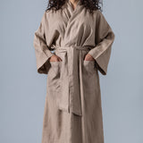 Linen Kimono Bathrobe - Ecru - Gaudy & Prim