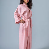 Linen Kimono Bathrobe - Pink - Gaudy & Prim