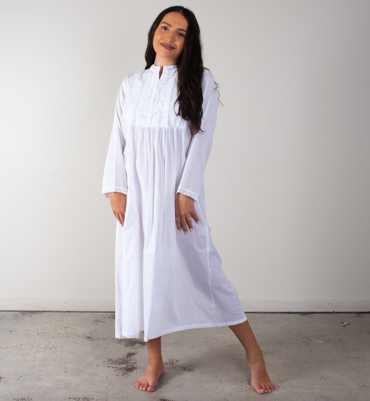 Louise Long Sleeve Nightie - Gaudy & Prim