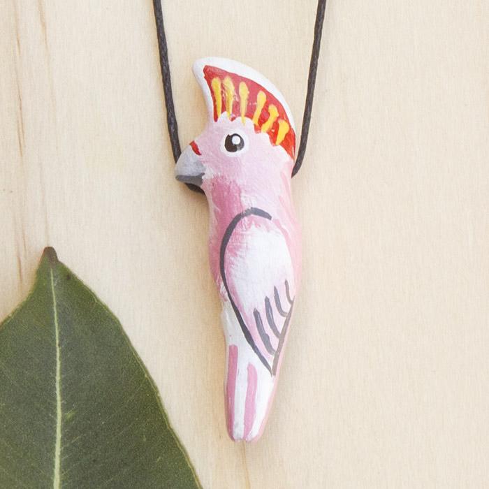 Major Mitchell Cockatoo Necklace - Gaudy & Prim