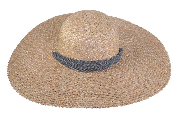 Meadow Straw Hat - Gingham - Gaudy & Prim