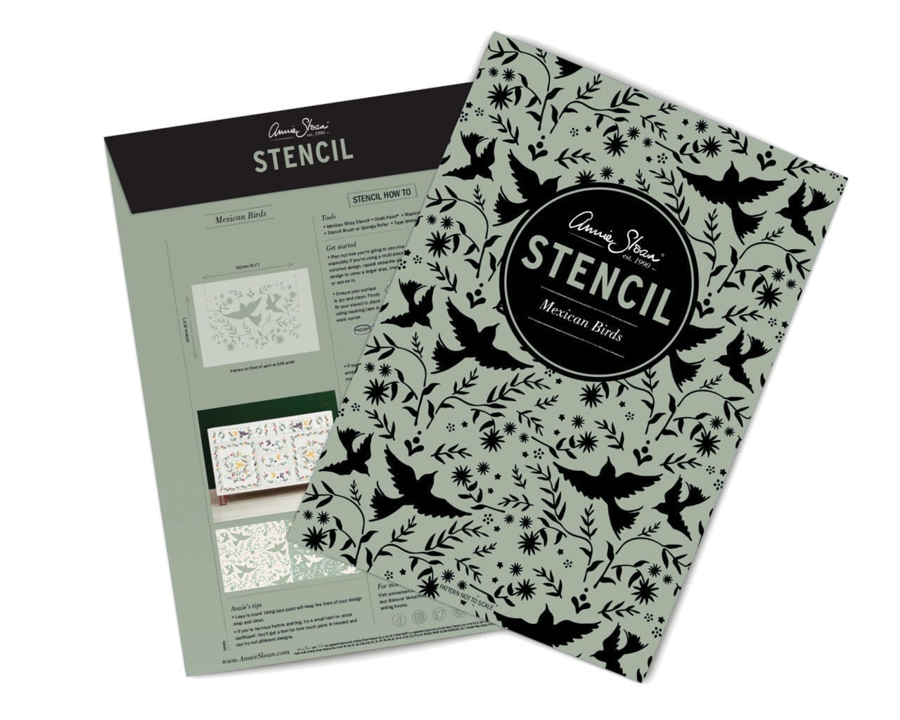 Annie Sloan Mexico Birds Stencil - Gaudy & Prim