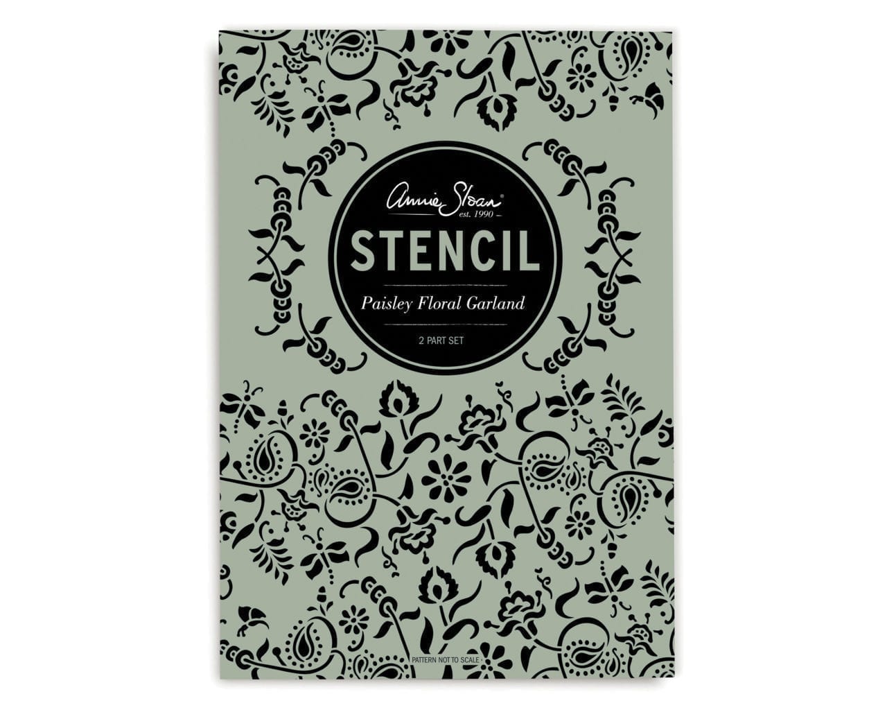 Annie Sloan Paisley Floral Garland Stencil - Gaudy & Prim