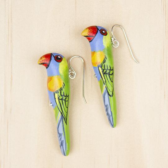 Rainbow Lorikeet Earrings - Gaudy & Prim