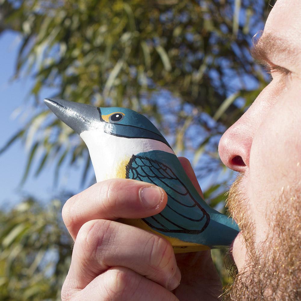 Sacred Kingfisher Paperweight Whistle - Songbird - Gaudy & Prim