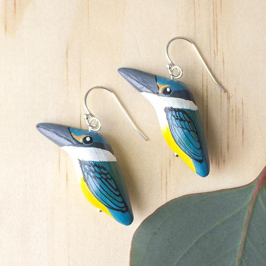 Sacred Kingfisher Earrings - Gaudy & Prim