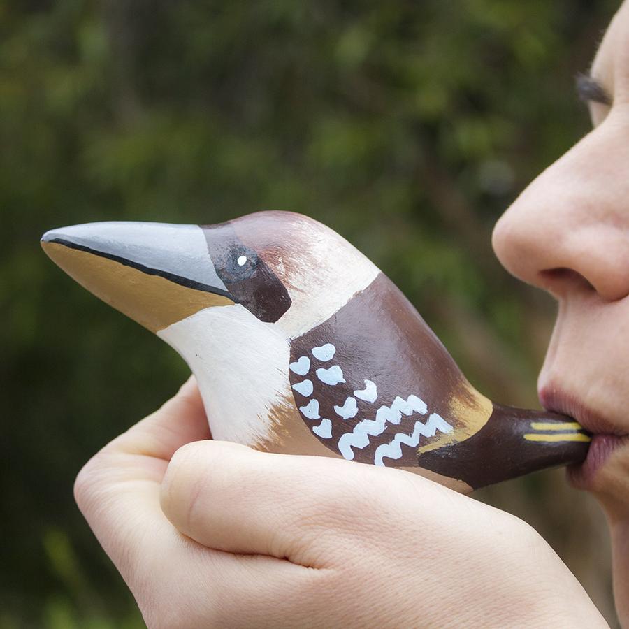 Kookaburra Paperweight - Whistle - Songbird - Gaudy & Prim