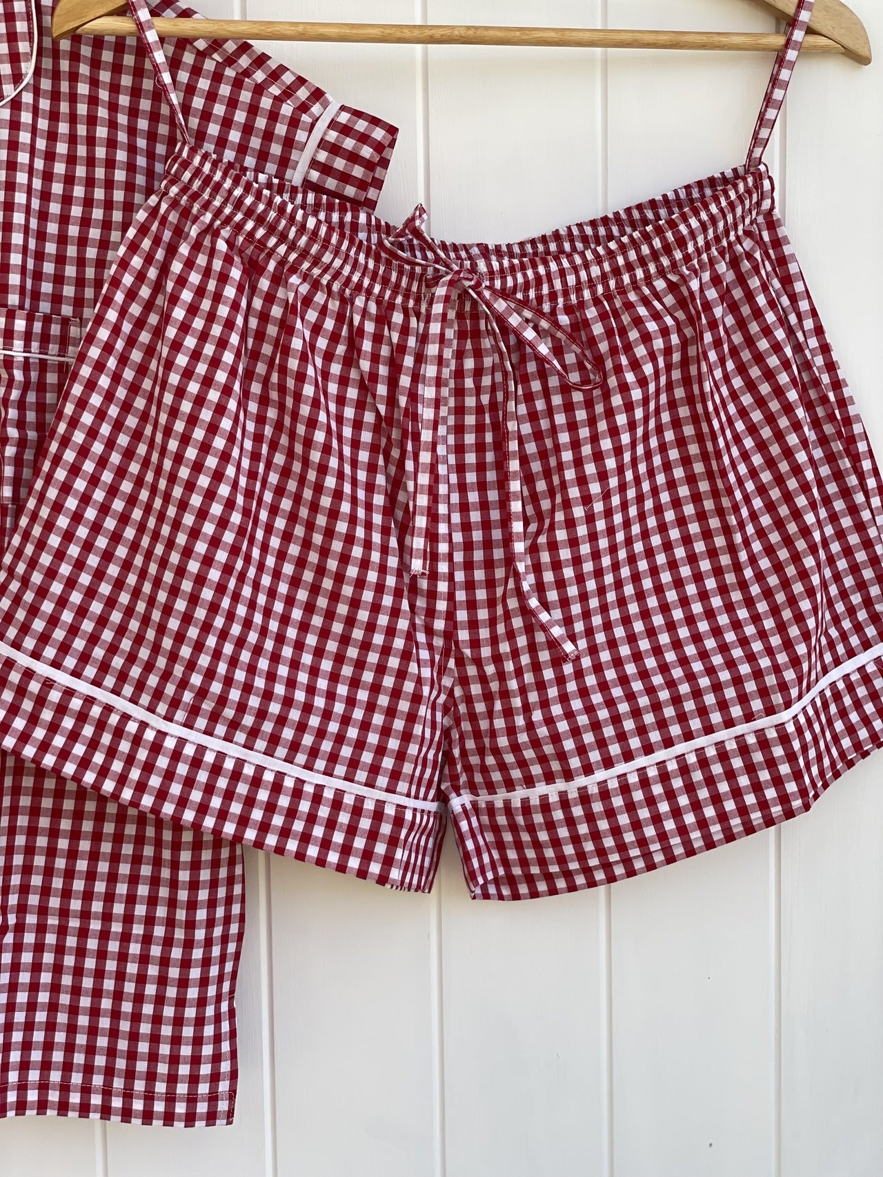 Red Check - Shortie Pyjama Set - Gaudy & Prim