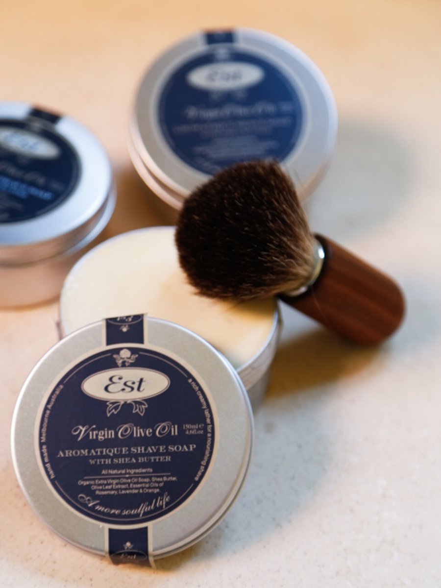 Virgin Olive Oil Aromatique Shave Soap with Shea Butter - Est Australia - Gaudy & Prim