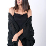 Radha Rani Hemp cotton kimono - black - Gaudy & Prim