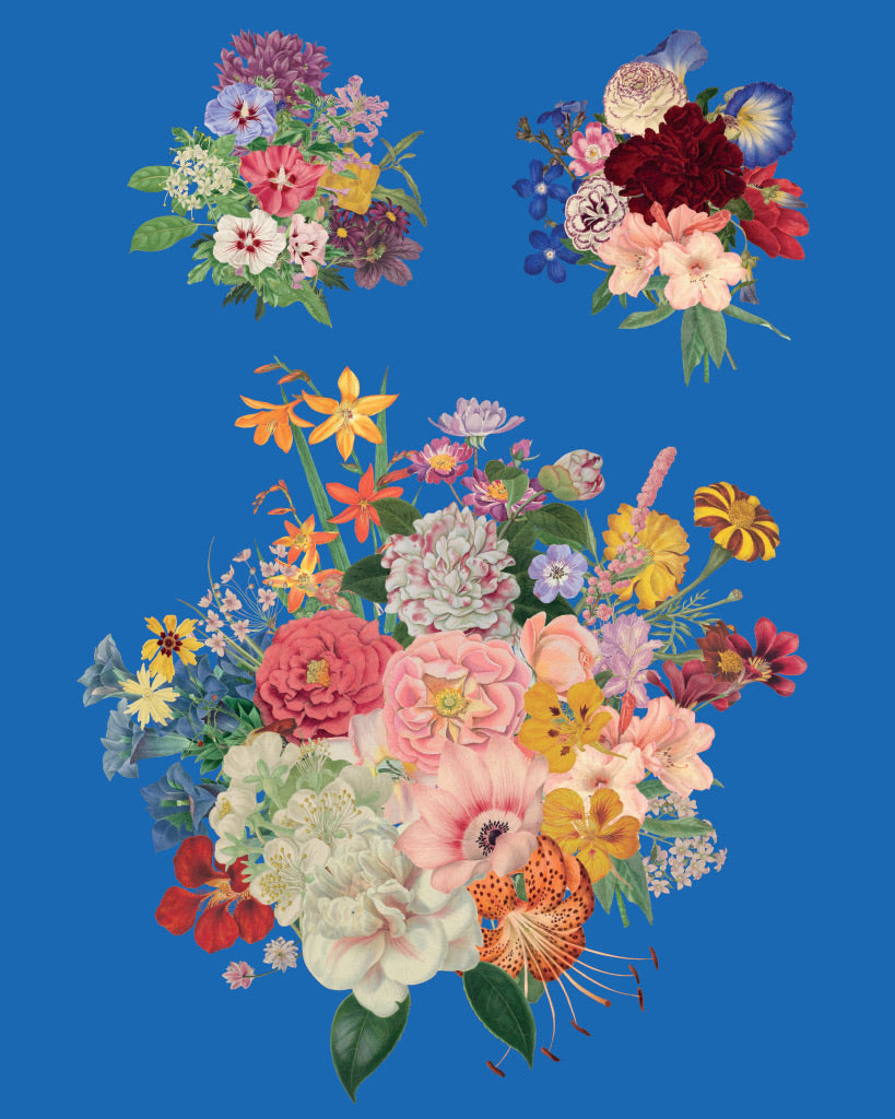 Annie Sloan RHS Decoupage Paper - Floribunda - Gaudy & Prim