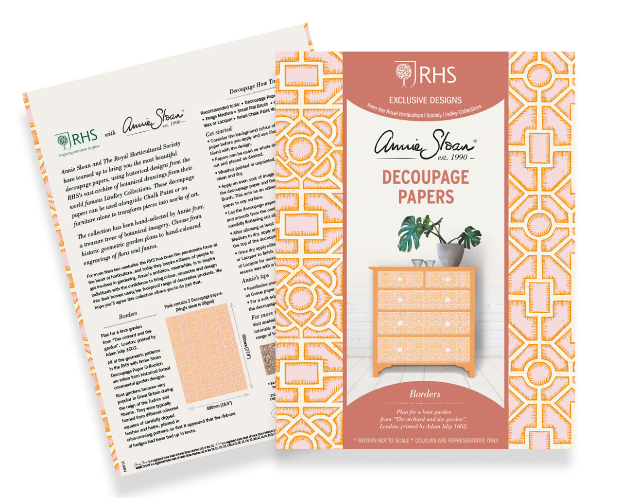 Annie Sloan RHS Decoupage Paper - Borders - Gaudy & Prim